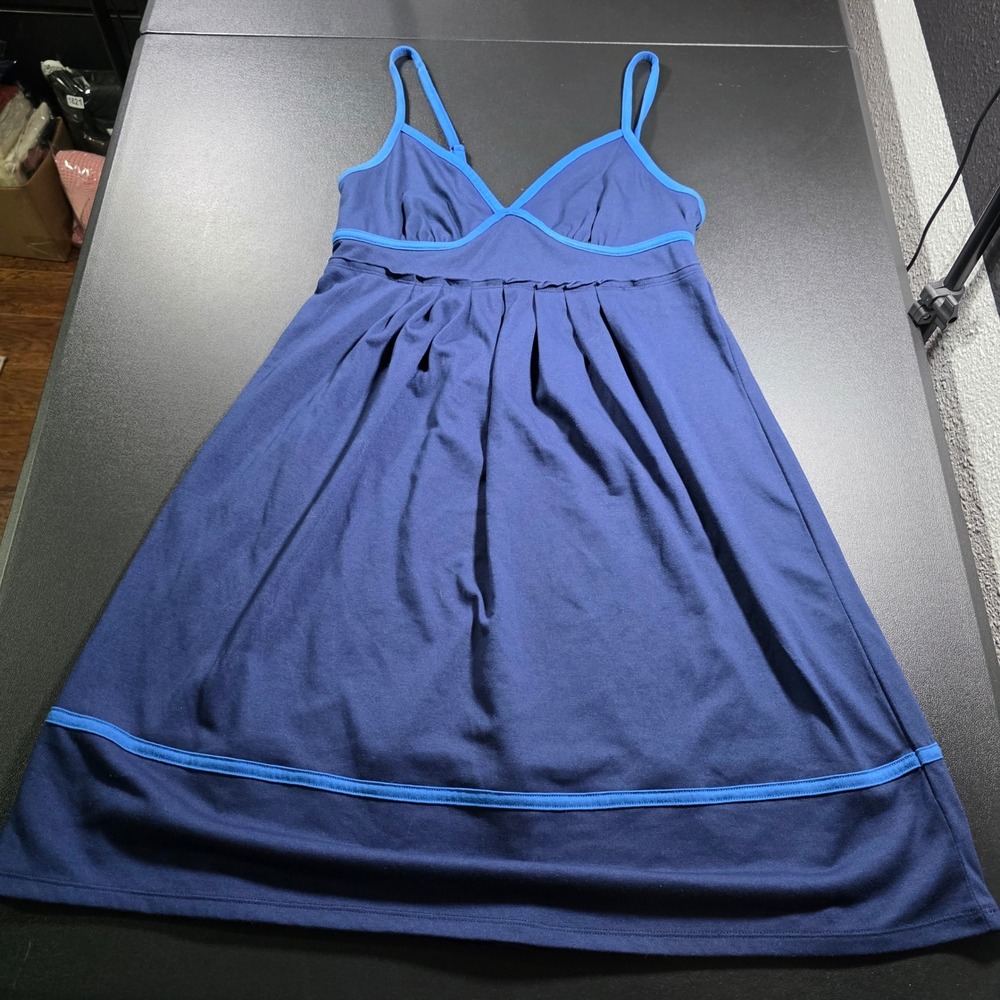 American Eagle Outfitters Navy Blue Contrast Trim Empire Waist Cami Dress SP